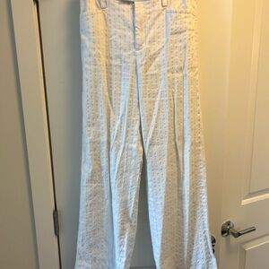 Banana Republic Women’s Linen Wide-Leg Pants - White, 4